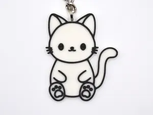 Cute Cat Keychain Kitten Key Ring