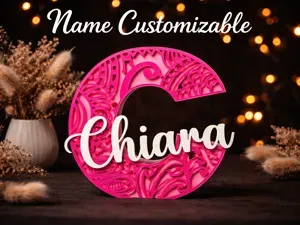 C Letter Name Customizable