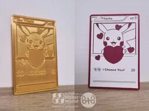 Pikachu Valentines Pokemon Card - I choose you!
