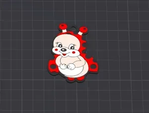 cute animal , laura the ladybird keychain / necklace charm (free for commercial use)
