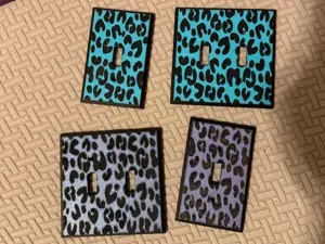 Leopard Print Light Switch Covers Single & Double