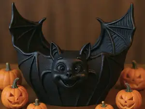Spooky-Cute Bat halloween Candy Bowl/Planter
