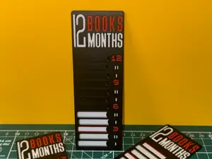 12 Books in 12 Months - Bookmark