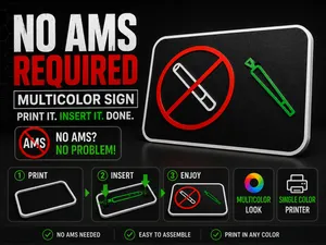 No AMS Required – Multicolor Sign NO SMOKING 