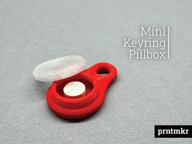 Mini Keyring Pillbox - For ONE pill — Image 2 of 2