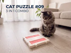 Cat Puzzle Feeder 09 3 in 1 Combo | Hard Cat Toy