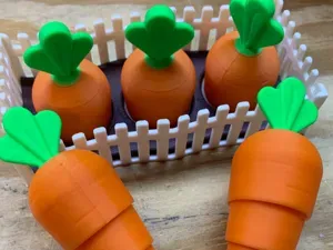 Easter Decor Carrot Farm with Expanding Carrots