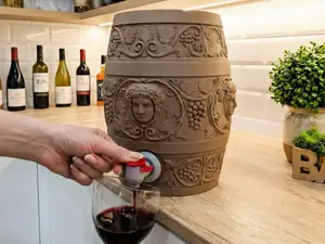 Wine Barrel Bag-in-Box Holder