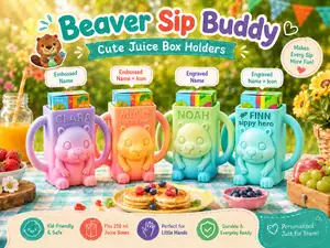 Beaver Juice Holder for Kids