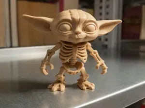Baby Yoda Skeleton Figurine