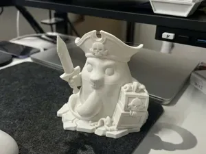 Cute Pirate Seal Blob | Sword & Treasure Chest