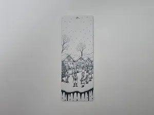 Winter Christmas Market Festive Bookmark