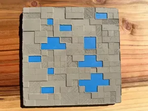 Minecraft Ore Block Concrete Mold – Diamond / Gold