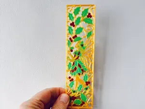 Christmas Holly Fairy Bookmark Festive Design