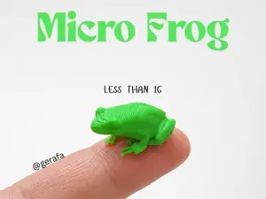Micro Frog – Tiny 3D Printed Frog | Quick Print