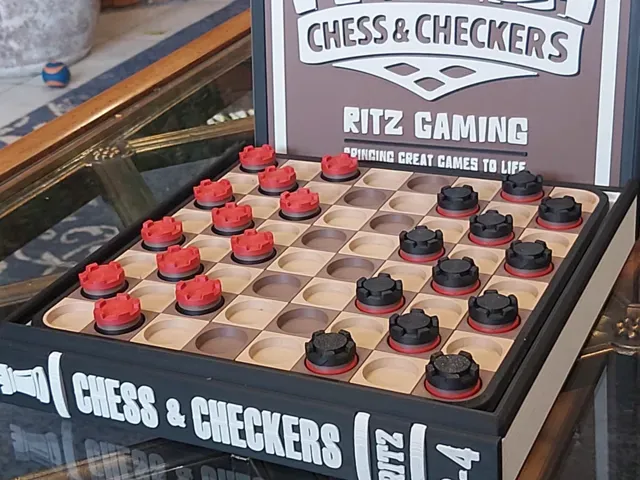 CHESS & CHECKERS - Bookcase Edition
