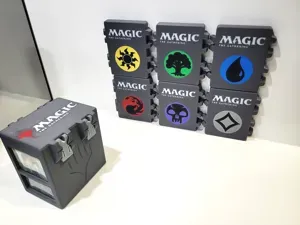 MTG Deck Box Commander AMS Logo Snaplock Secure
