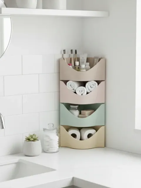 Modular Corner Organizer Bathroom Kitchen Office — Image 5 of 7