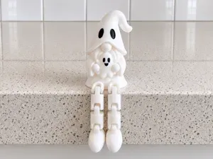 Ghost Gnome Dangly Legs | Halloween Shelf Sitter