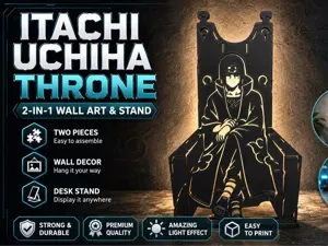 Itachi Throne - 2-in-1 Wall Art & Display Stand
