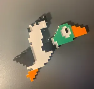 8bit Duck Hunt Bird Wall Art