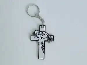Jesus Cross Keychain – Christian Crucifix 3D
