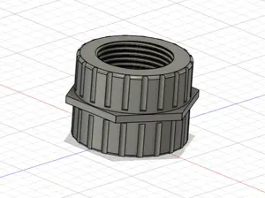 Gardenhose 1" to 3/4" female thread adapter