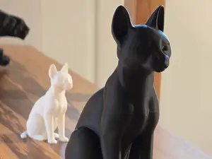 Reimagined Art: Elegant Cat
