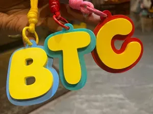 Alphabet Initials Keychain Bubble Letters (A-Z)