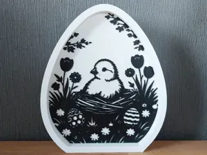 Frühling Ostern Kücken Ei Silhouette Deko