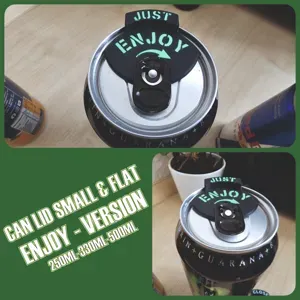 Can Lid "SMALL AND FLAT - ENJOY"