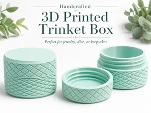 Knurled Trinket Box — Screw-Top, No Supports