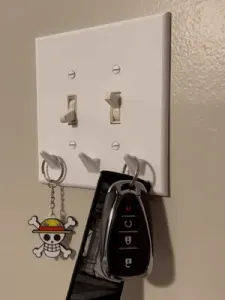 Double Light Switch Plate Cover With Hooks