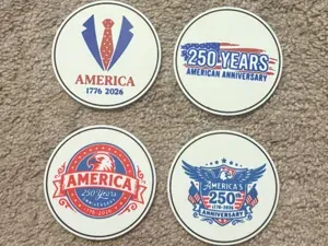 AMERICA 1776 - 2026 BIRTHDAY COASTERS
