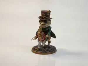 Steampunk Frog Rider Knight Chess Piece STL
