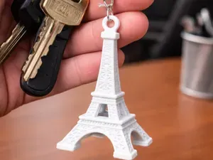 Mini Eiffel Tower Keychain – Paris Souvenir Print