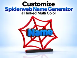 Spiderweb Name Generator all linked Multi Color