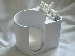 2in1 Cotton Pad & Q-Tip Holder Bathroom Organizer
