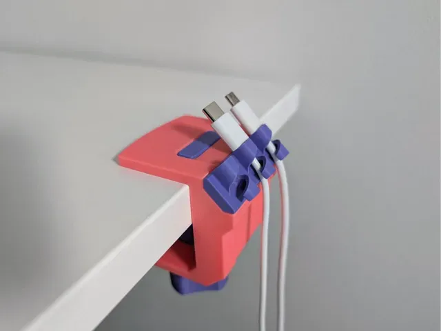 Desk clamp cable holder - Modular