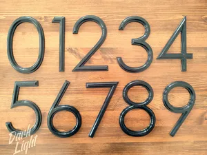 Modern House Numbers 0-9