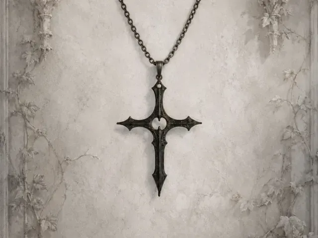 Collana croce gotica 10 Min