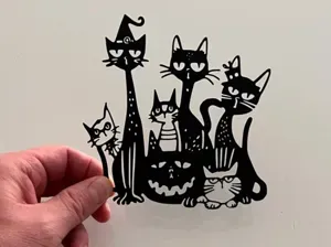 Decor Halloween Funny Cat