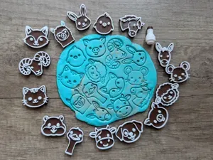 Cute farm animal stamp set for Modeling Clay