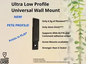 Ultra Low-Profile Wall Mount - NEW PETG PROFILE