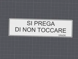 Targhetta Non toccare