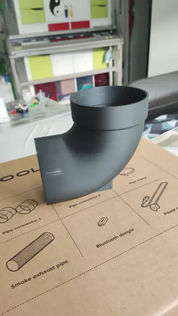 80mm 90-Degree Tube Adapter (e.g., AP2 Filter) — Image 2 of 6