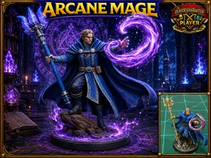 Arcane Mage: Human DnD D&D Pathfinder Mini
