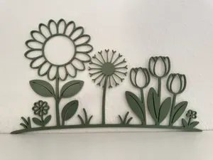 Deko Blumenwiese Wanddeko Fensterbild