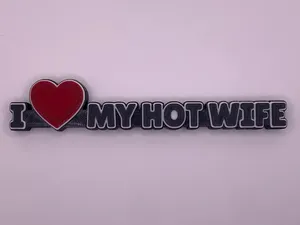 I Heart My Hot Wife Small Name Plate