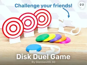 Disk Duel Game (launch disk, shoot targets)